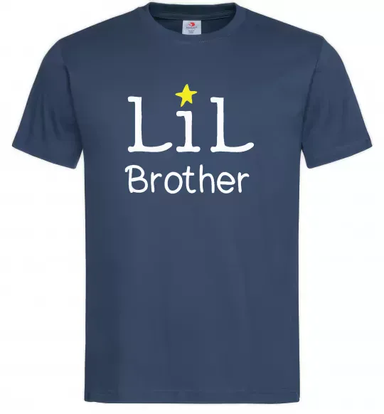 Мужская футболка Lil brother Темно-синий фото
