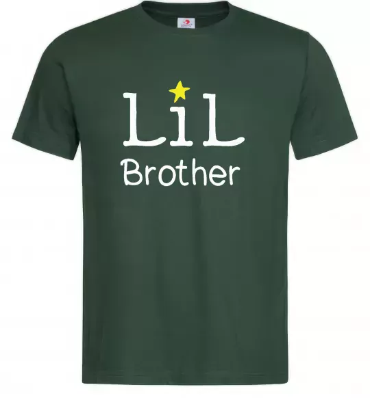 Мужская футболка Lil brother Темно-зеленый фото