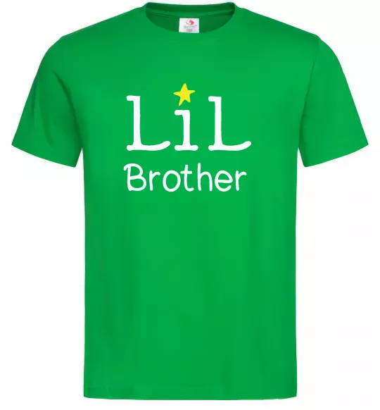 Мужская футболка Lil brother Зеленый фото