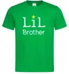 Мужская футболка Lil brother Зеленый фото