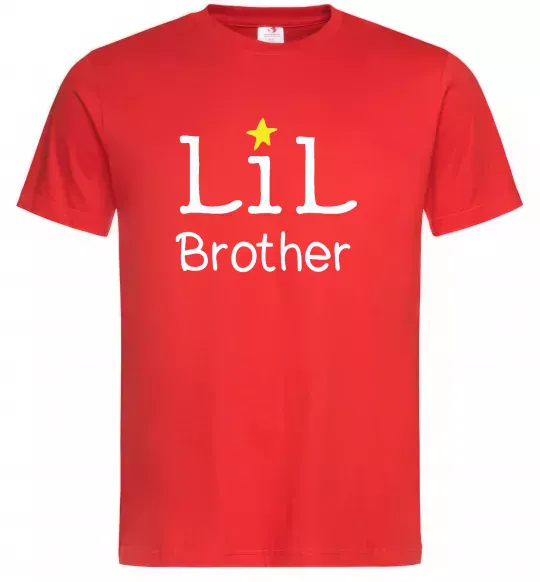 Мужская футболка Lil brother Красный фото
