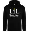 Чоловіча толстовка (худі) Lil brother Чорний фото