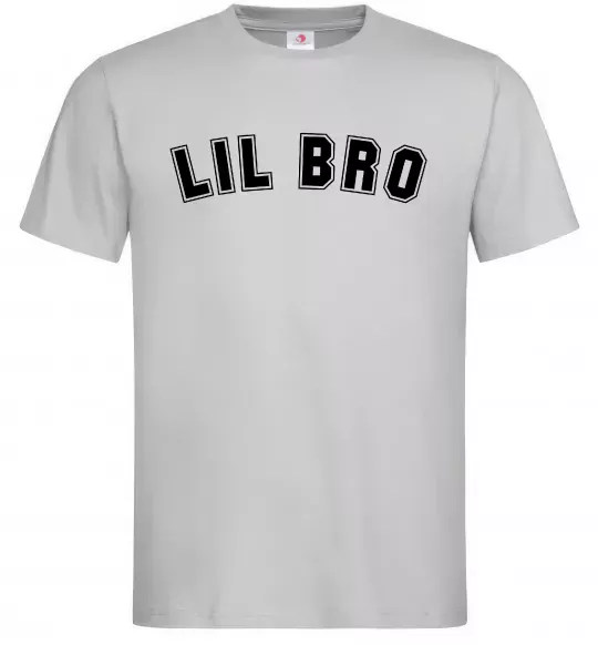 Мужская футболка Lil bro Серый фото