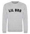 Світшот Lil bro Сірий меланж фото