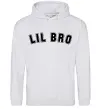 Мужская толстовка (худи) Lil bro Серый меланж фото