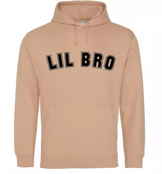 Мужская толстовка (худи) Lil bro Песочный фото