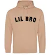 Мужская толстовка (худи) Lil bro Песочный фото