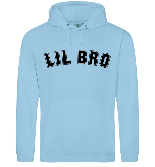 Мужская толстовка (худи) Lil bro Голубой фото
