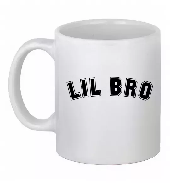 Чашка керамічна Lil bro Білий фото