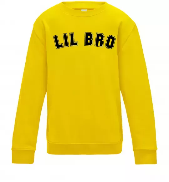 Детский Свитшот Lil bro Солнечно желтый фото