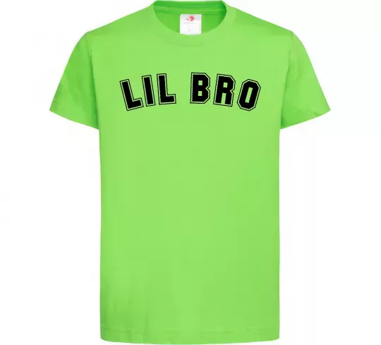 Детская футболка Lil bro Лаймовый фото