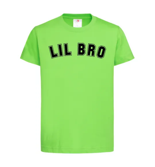 Дитяча футболка Lil bro Лаймовий фото