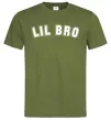 Мужская футболка Lil bro Оливковый фото
