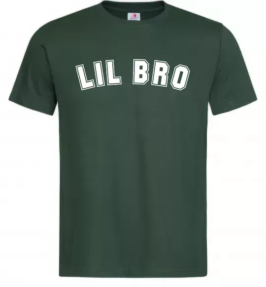 Мужская футболка Lil bro Темно-зеленый фото