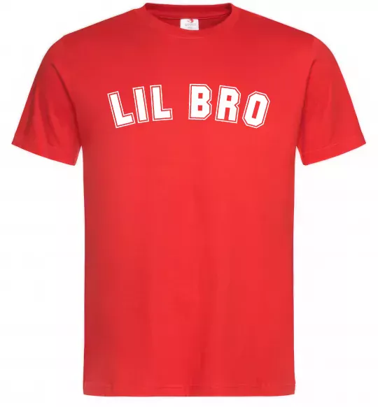 Мужская футболка Lil bro Красный фото