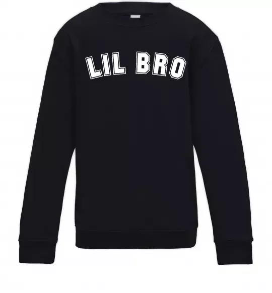 Детский Свитшот Lil bro Черный фото