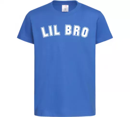 Детская футболка Lil bro Ярко-синий фото