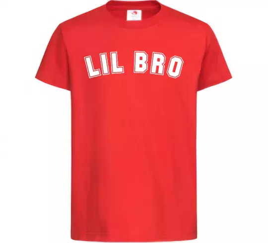 Детская футболка Lil bro Красный фото