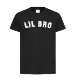 Детская футболка Lil bro Черный фото