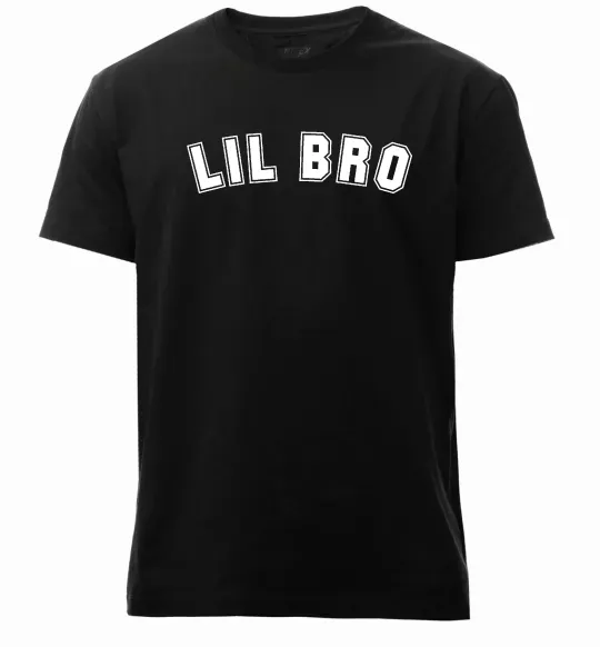 Мужская премиум футболка Lil bro Черный фото