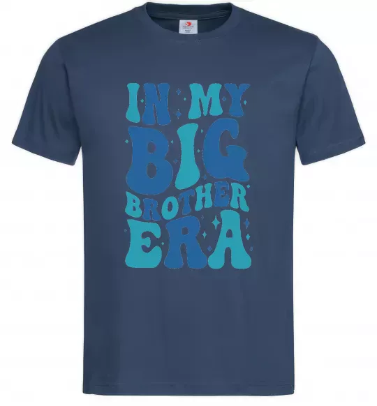 Мужская футболка In my big brother era Темно-синий фото