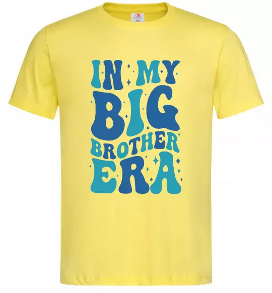 Мужская футболка In my big brother era Лимонный фото