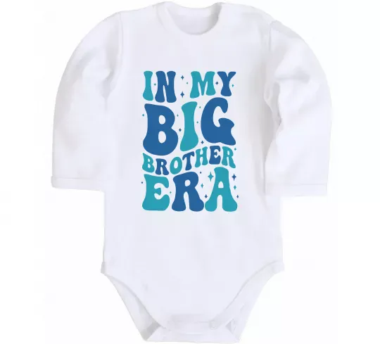 Детский боди In my big brother era Белый фото