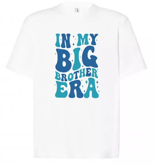 Футболка Оверсайз In my big brother era Білий фото