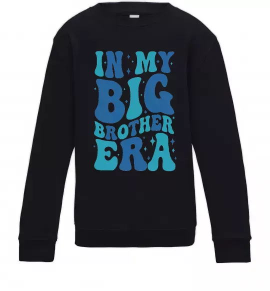 Детский Свитшот In my big brother era Черный фото