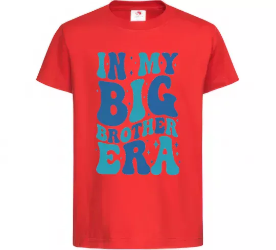 Дитяча футболка In my big brother era Червоний фото