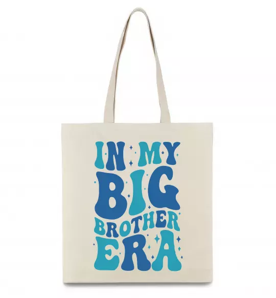 Эко-сумка In my big brother era Бежевый фото