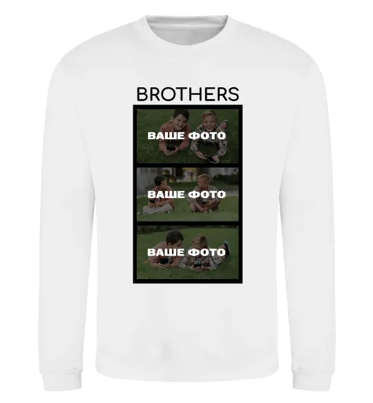 Свитшот Brothers Ваше фото Белый фото