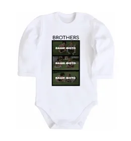 Дитячий бодік Brothers Ваше фото Білий фото