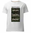 Мужская премиум футболка Brothers Ваше фото Белый фото