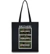 Еко-сумка Brothers Ваше фото Чорний фото