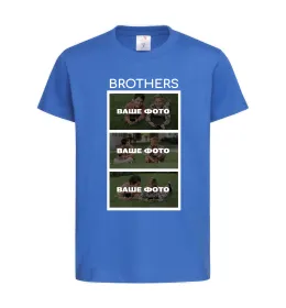 Дитяча футболка Brothers Ваше фото Яскраво-синій фото