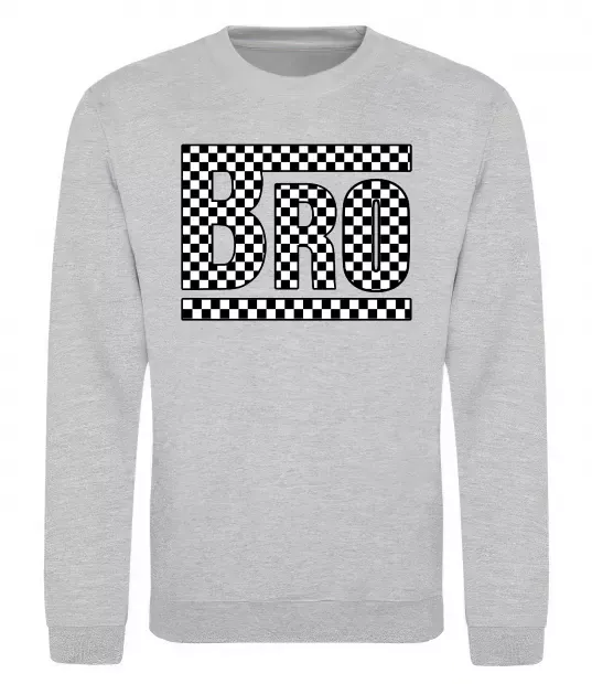 Свитшот Bro Серый меланж фото