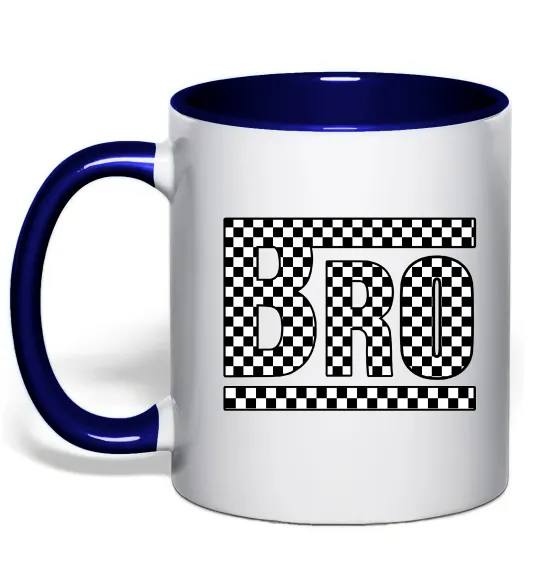 Чашка с цветной ручкой Bro Глубокий темно-синий фото