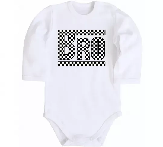 Детский боди Bro Белый фото