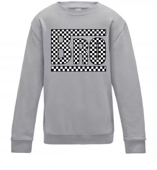 Детский Свитшот Bro Серый меланж фото