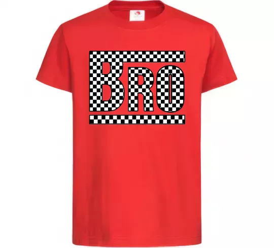 Детская футболка Bro Красный фото