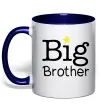 Чашка з кольоровою ручкою Big brother Глибокий темно-синій Чашка з кольоровою ручкою Big brother Глибокий темно-синій фото