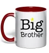 Чашка з кольоровою ручкою Big brother Червоний Чашка з кольоровою ручкою Big brother Червоний фото