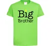 Дитяча футболка Big brother Лаймовий фото