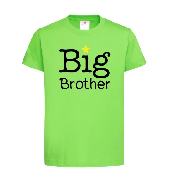 Дитяча футболка Big brother Лаймовий фото