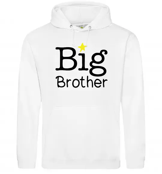 Чоловіча толстовка (худі) Big brother Білий фото