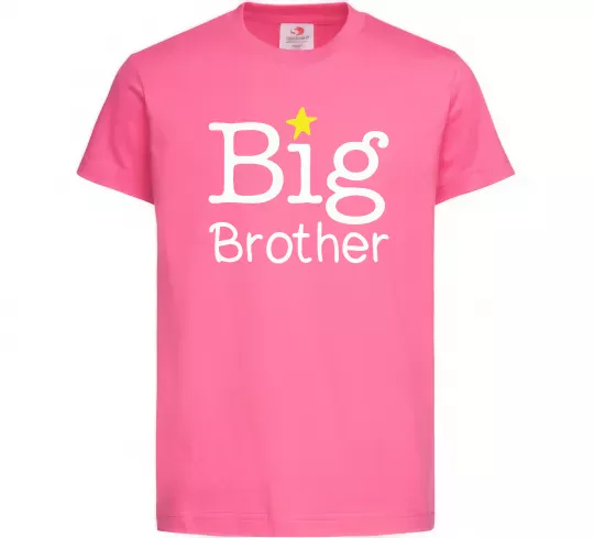 Дитяча футболка Big brother Яскраво-рожевий фото