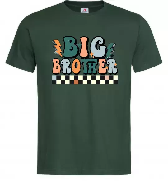 Мужская футболка Big brother art Темно-зеленый фото