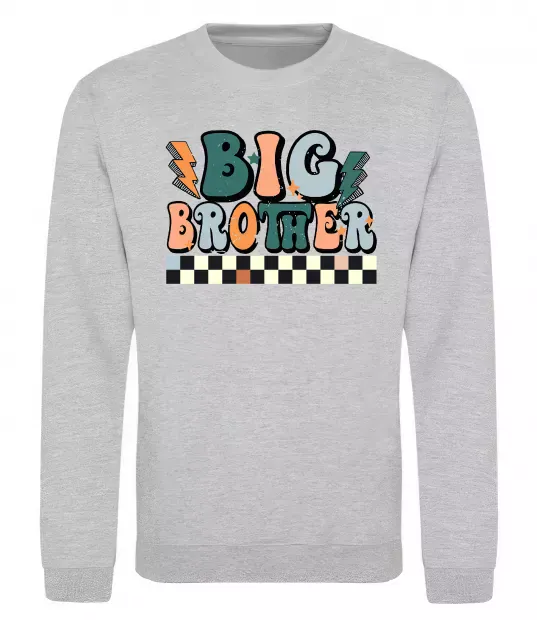 Світшот Big brother art Сірий меланж фото
