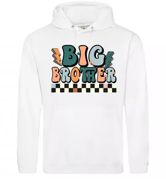 Мужская толстовка (худи) Big brother art Белый фото